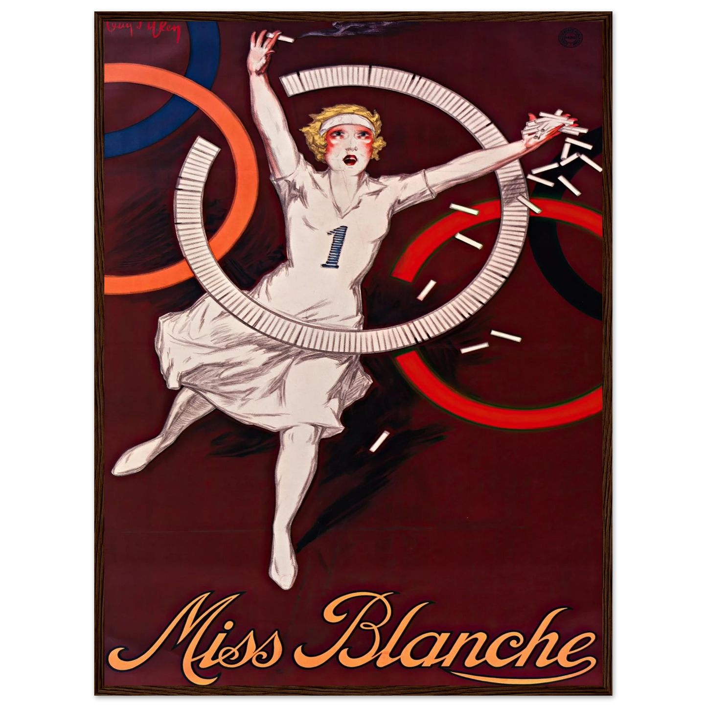 Miss Blanche (1928) Art Print | Jean Dylen - Framed Poster - 45x60 cm / 18x24″ - Black frame