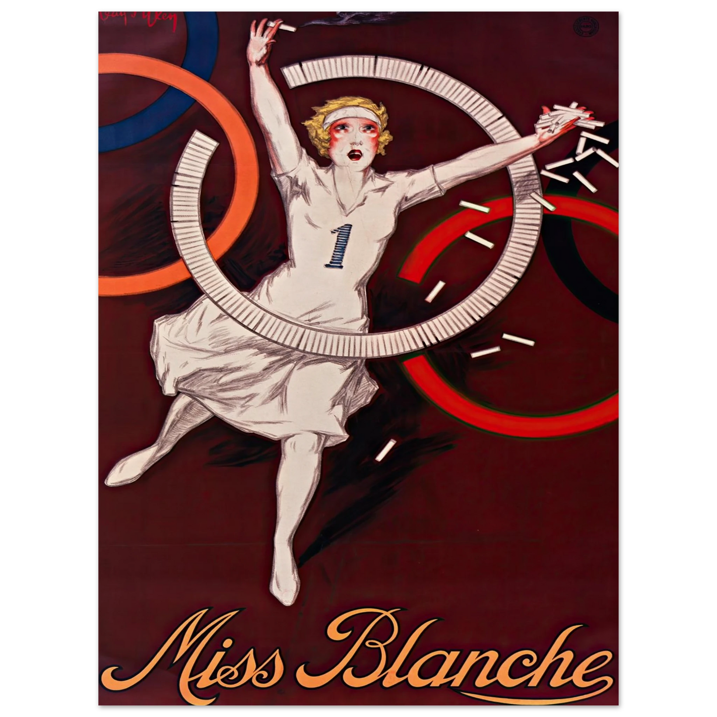Miss Blanche (1928) Art Print | Jean Dylen - Framed Poster - 45x60 cm / 18x24″ - Black frame