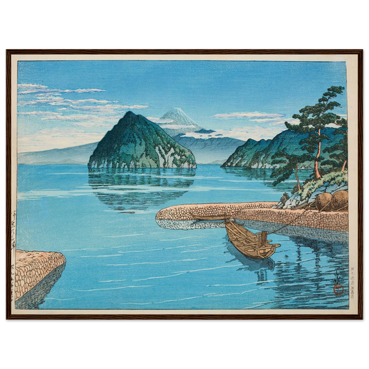 Mito, Izu (1930) Art Print | Kawase Hasui - Framed Poster - 30x40 cm / 12x16″ - Black frame
