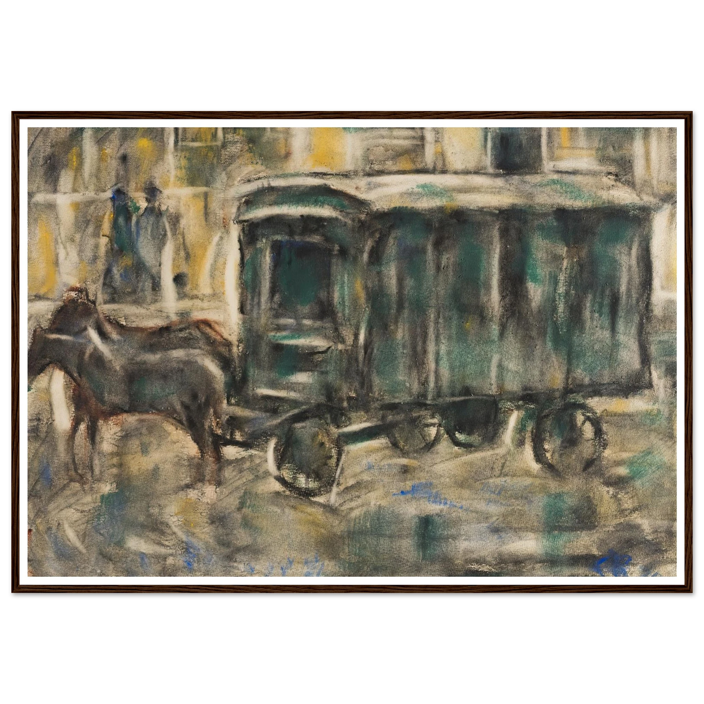 Möbelwagen (1919) Art Print | Christian Rohlfs - Framed Poster - 30x40 cm / 12x16″ - Black frame