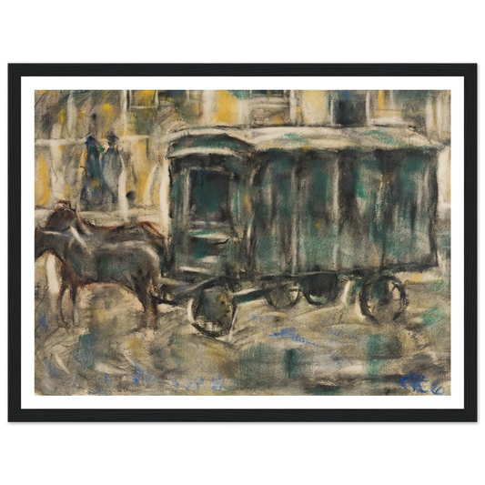 Möbelwagen (1919) Art Print | Christian Rohlfs - Framed Poster - 30x40 cm / 12x16″ - Black frame