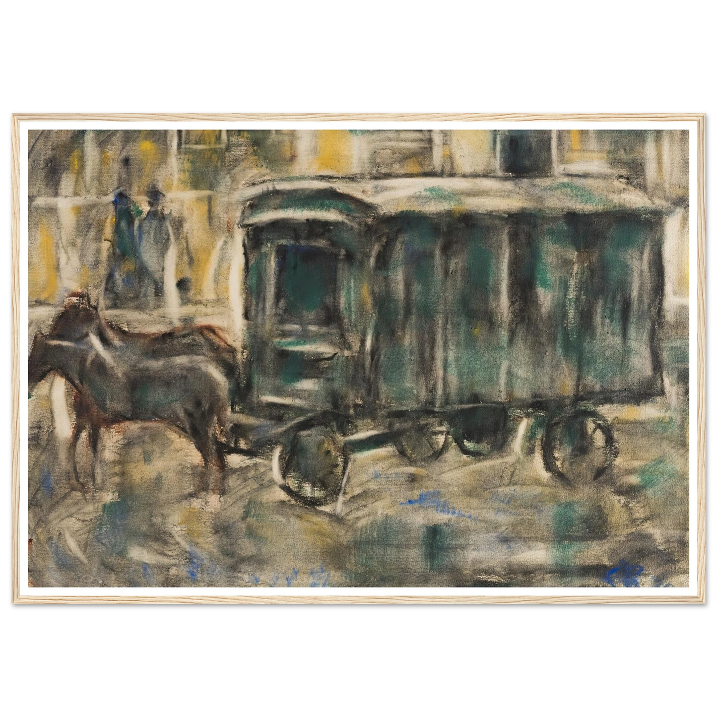 Möbelwagen (1919) Art Print | Christian Rohlfs - Framed Poster - 30x40 cm / 12x16″ - Black frame