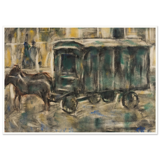 Möbelwagen (1919) Art Print | Christian Rohlfs - Framed Poster - 30x40 cm / 12x16″ - Black frame