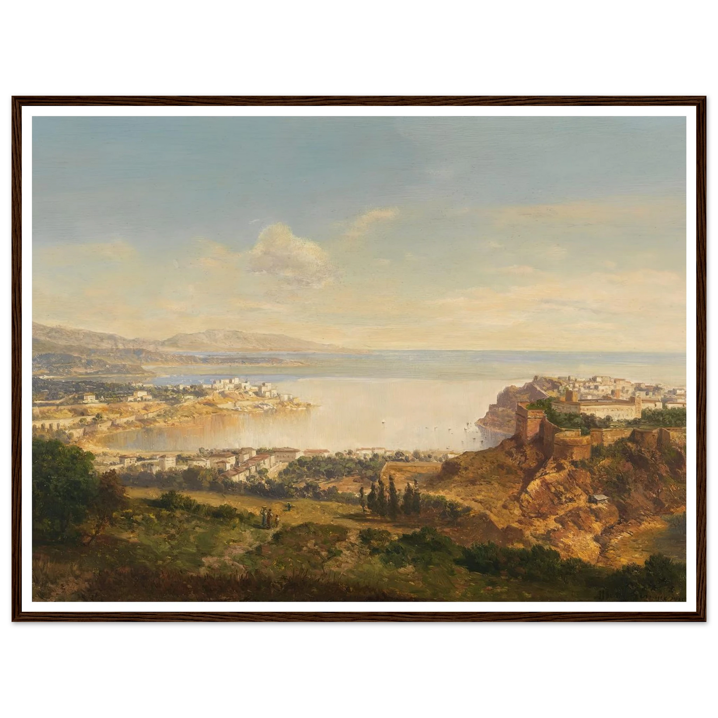 Monaco (Riviera di Ponente) (1865) Art Print | Albert Zimmermann - Framed Poster - 30x40 cm / 12x16″ - Black frame
