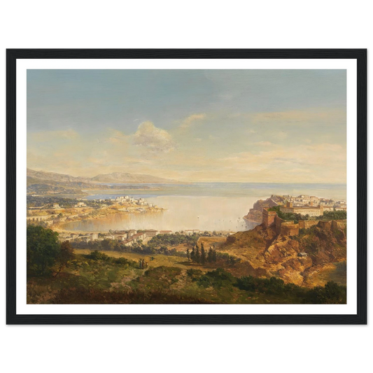 Monaco (Riviera di Ponente) (1865) Art Print | Albert Zimmermann - Framed Poster - 30x40 cm / 12x16″ - Black frame