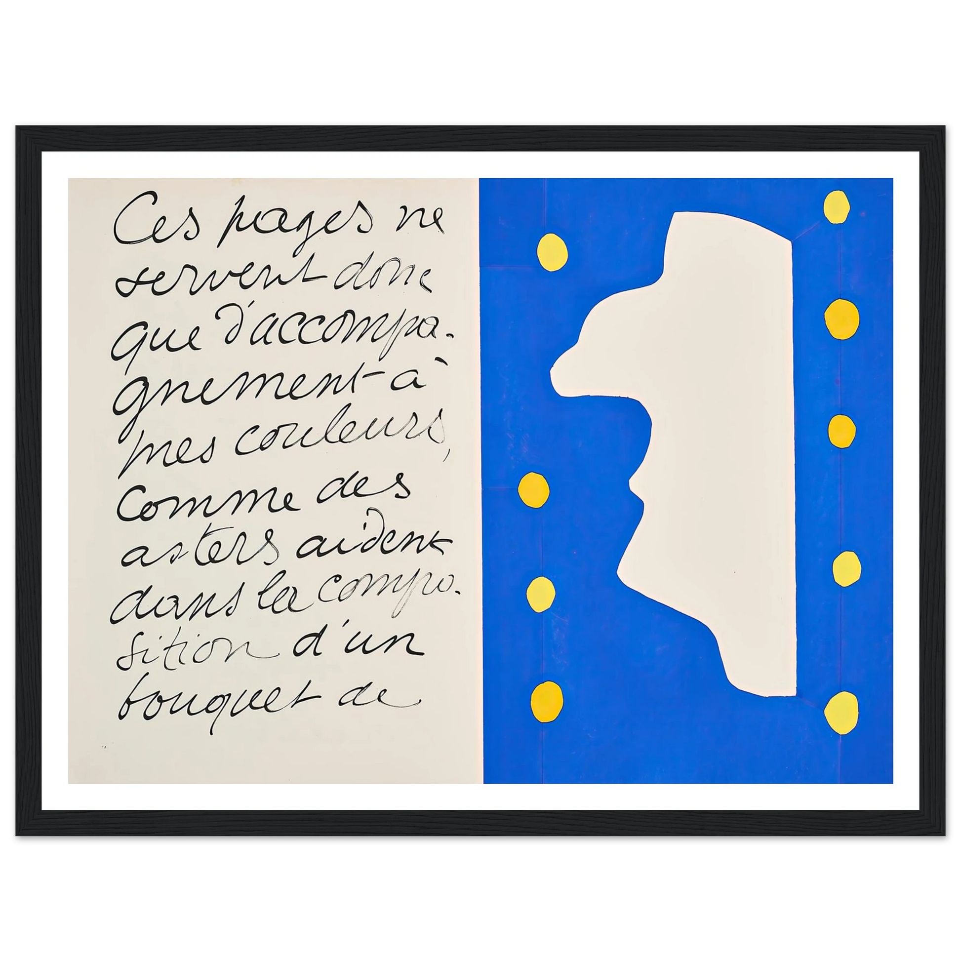 Monsieur Loyal (1947) Art Print | Henri Matisse - Framed Poster - 30x40 cm / 12x16″ - Black frame