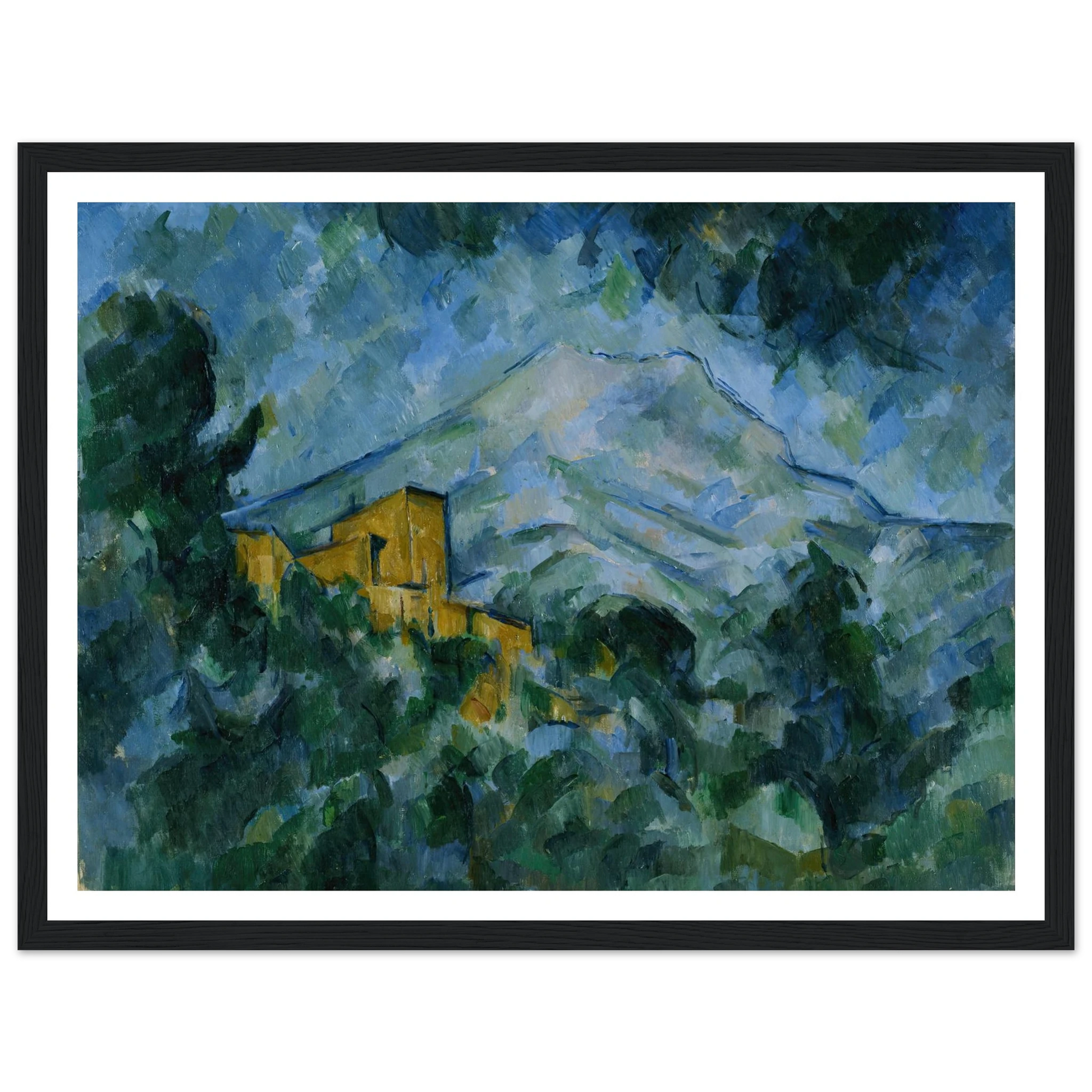 Mont Sainte-Victoire and Château Noir (c.1904 - c.1906) Art Print | Paul Cezanne - Framed Poster - 30x40 cm / 12x16″ - Black frame
