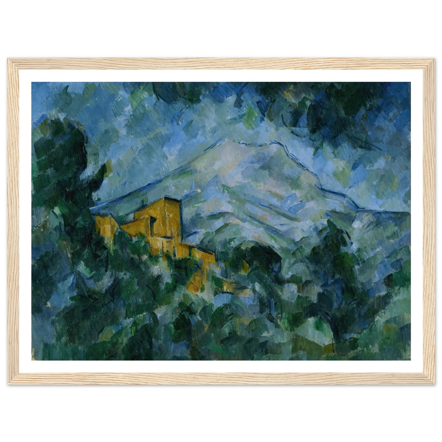 Mont Sainte-Victoire and Château Noir (c.1904 - c.1906) Art Print | Paul Cezanne - Framed Poster - 30x40 cm / 12x16″ - Black frame