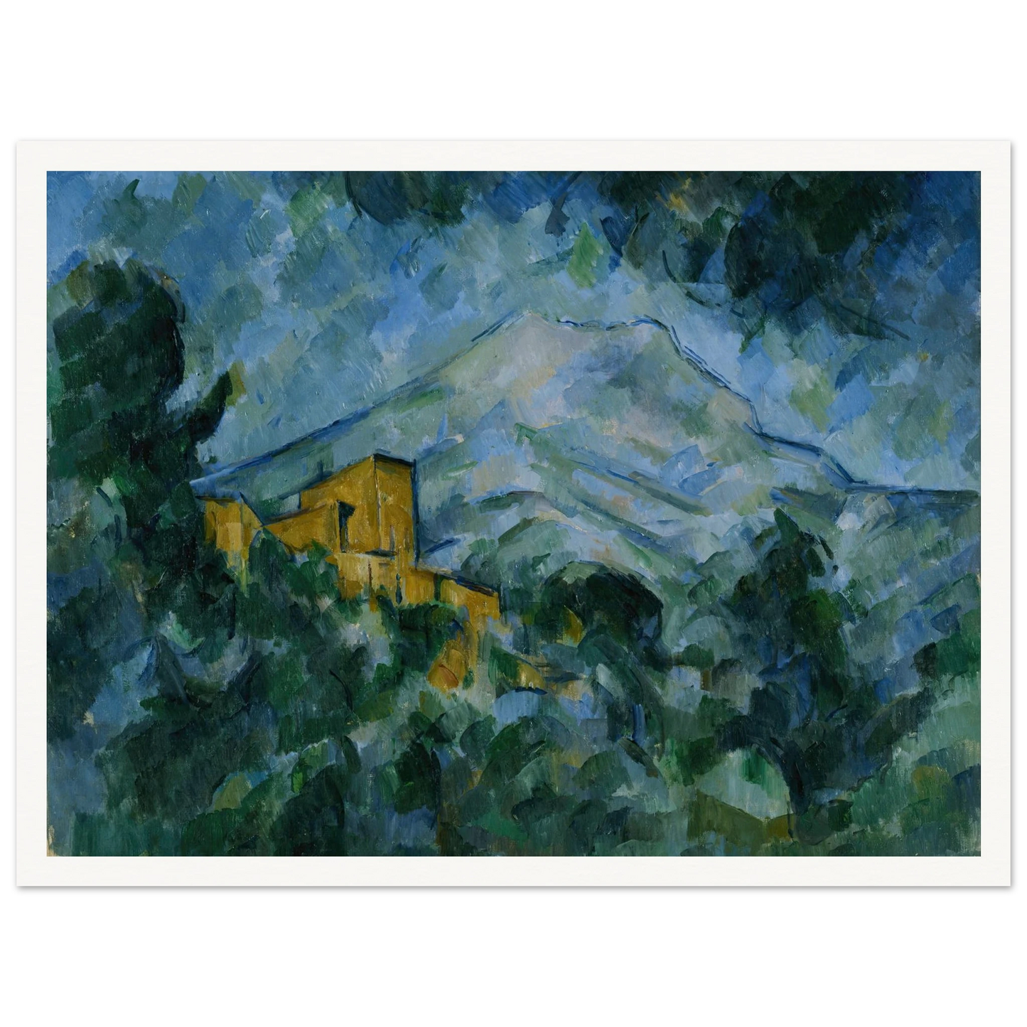 Mont Sainte-Victoire and Château Noir (c.1904 - c.1906) Art Print | Paul Cezanne - Framed Poster - 30x40 cm / 12x16″ - Black frame