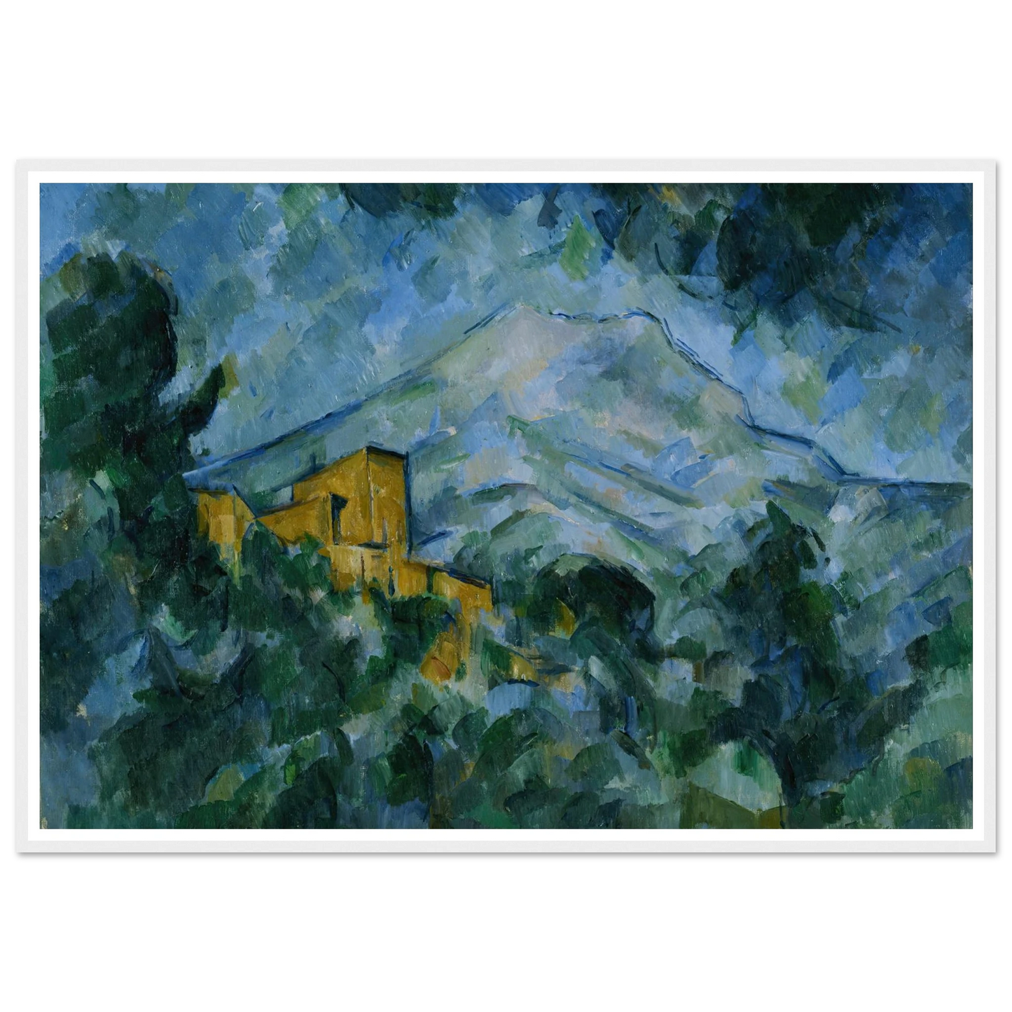 Mont Sainte-Victoire and Château Noir (c.1904 - c.1906) Art Print | Paul Cezanne - Framed Poster - 30x40 cm / 12x16″ - Black frame