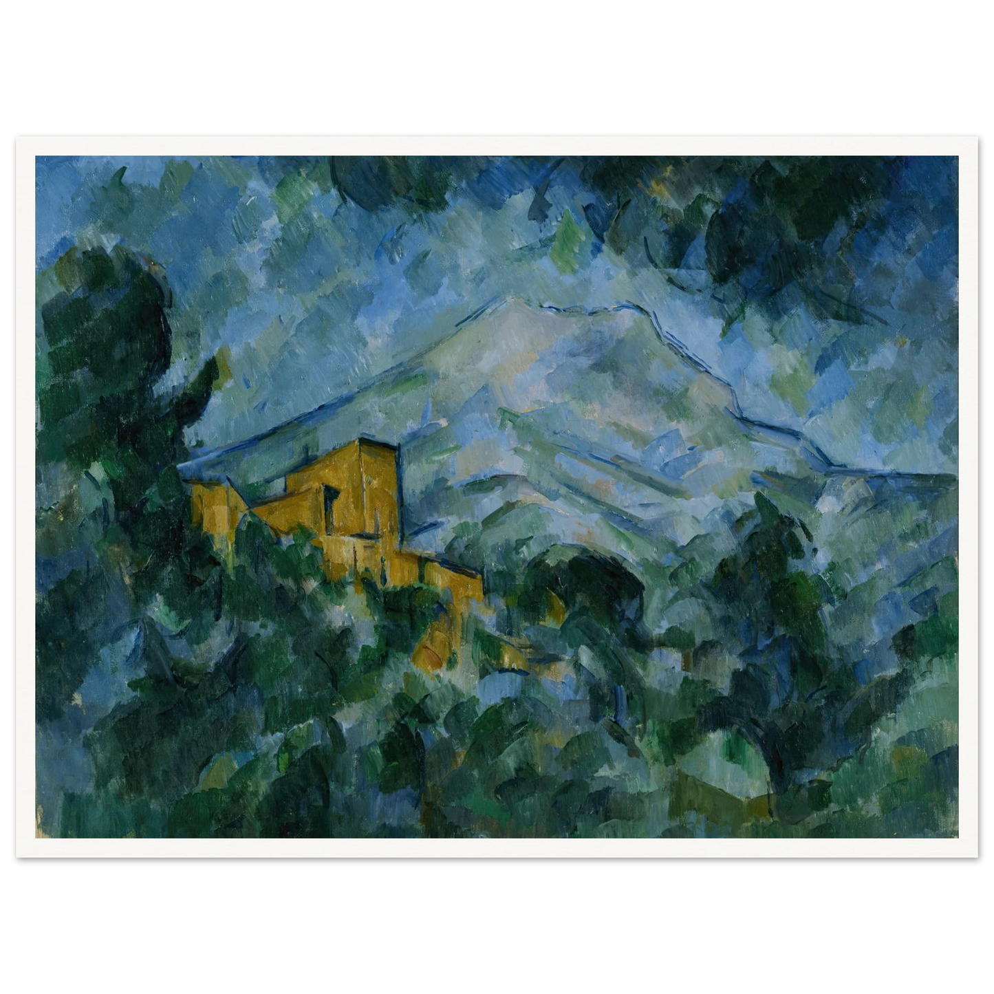 Mont Sainte-Victoire and Château Noir (c.1904 - c.1906) Art Print | Paul Cezanne - Framed Poster - 30x40 cm / 12x16″ - Black frame