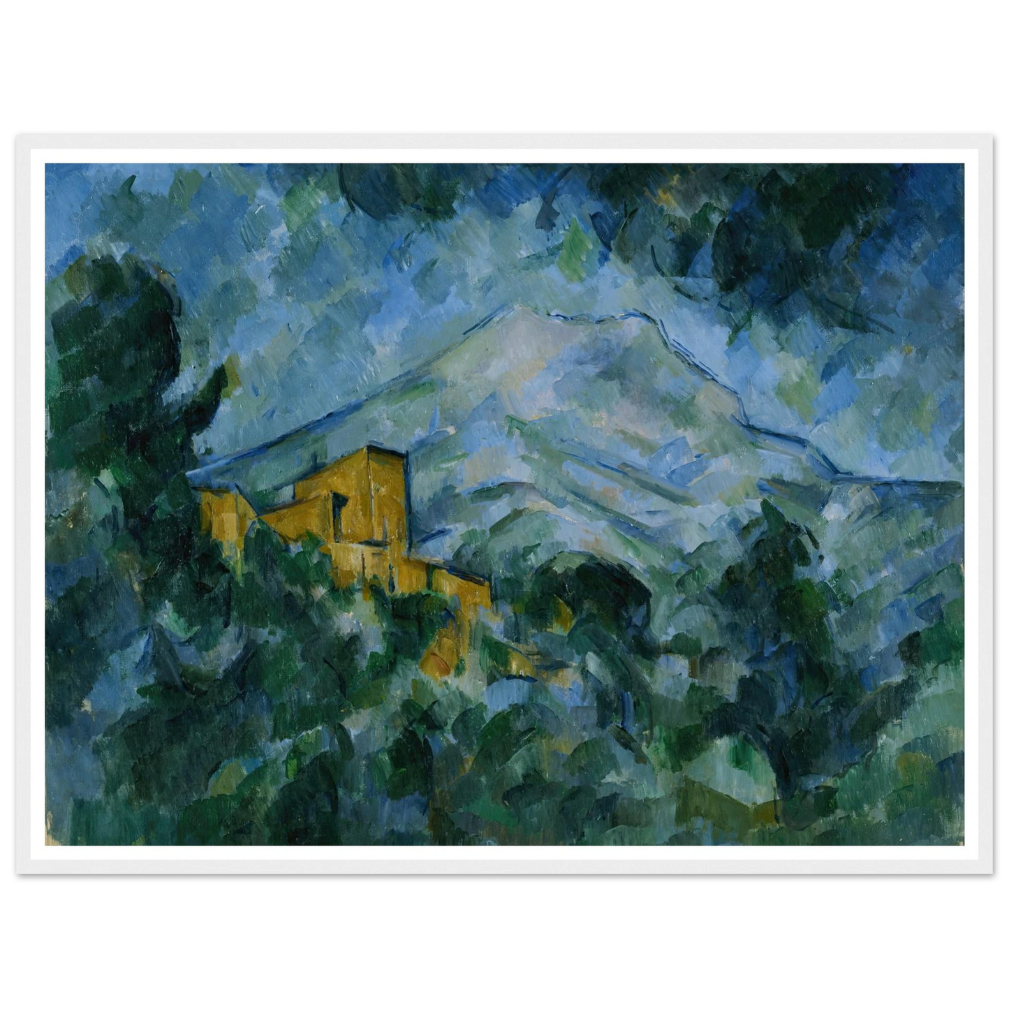 Mont Sainte-Victoire and Château Noir (c.1904 - c.1906) Art Print | Paul Cezanne - Framed Poster - 30x40 cm / 12x16″ - Black frame