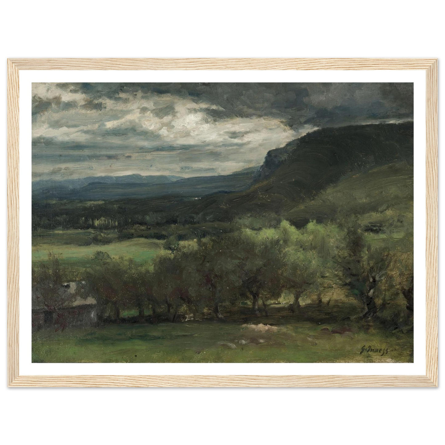 Montclair, New Jersey (c. 1878) Art Print | George Inness - Framed Poster - 30x40 cm / 12x16″ - Black frame