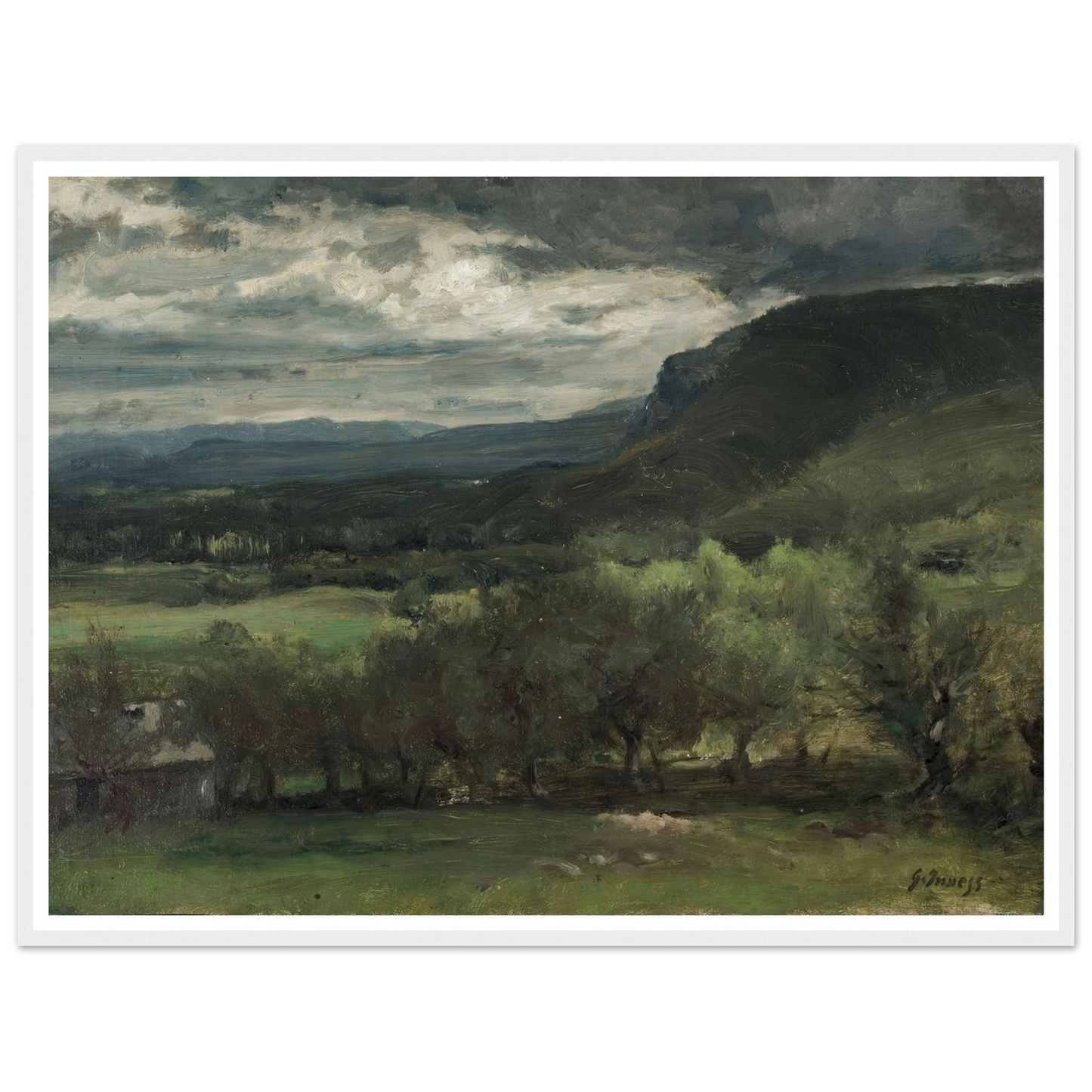 Montclair, New Jersey (c. 1878) Art Print | George Inness - Framed Poster - 30x40 cm / 12x16″ - Black frame