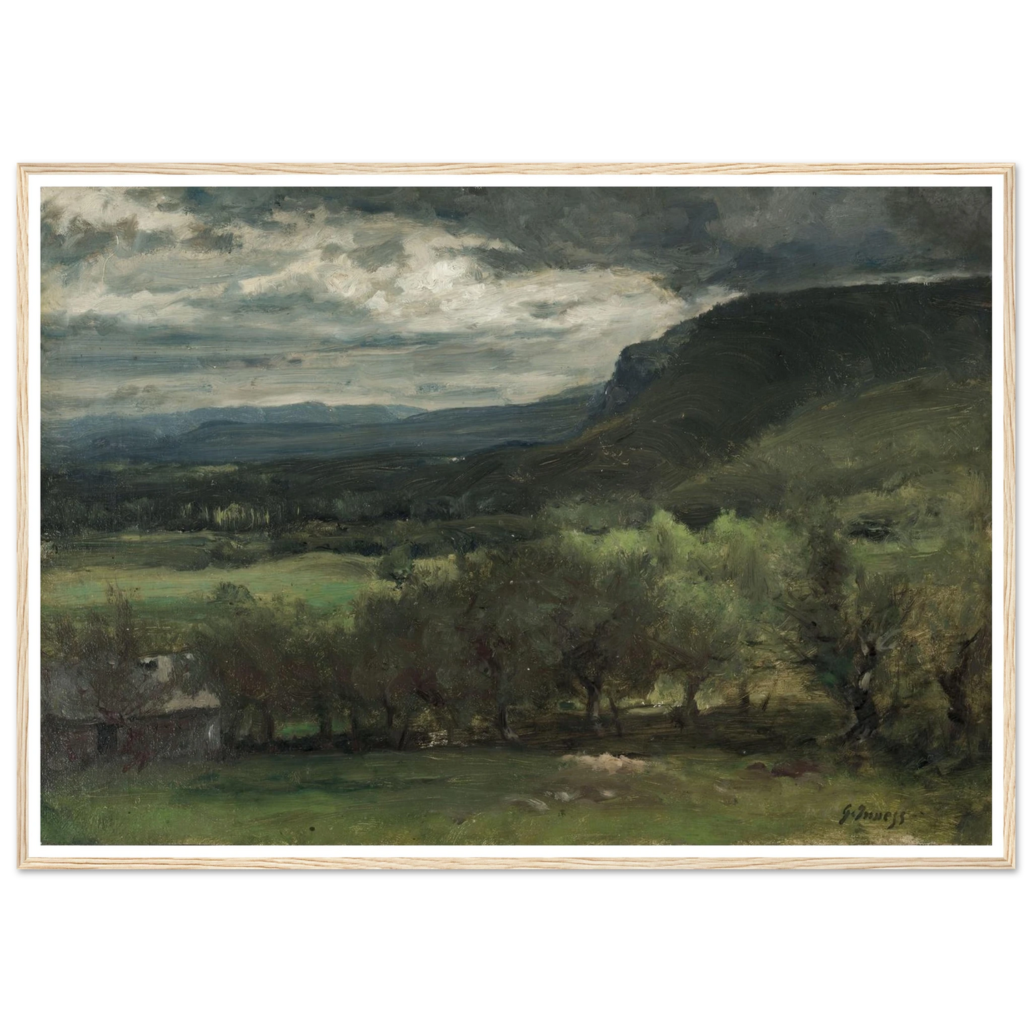 Montclair, New Jersey (c. 1878) Art Print | George Inness - Framed Poster - 30x40 cm / 12x16″ - Black frame