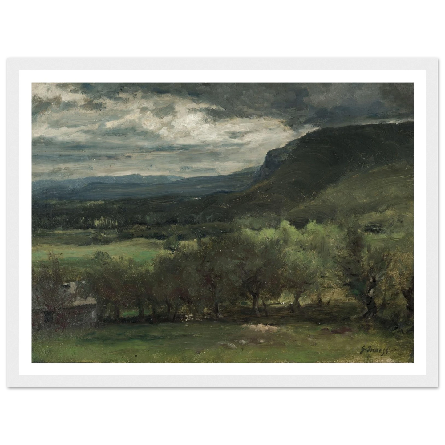 Montclair, New Jersey (c. 1878) Art Print | George Inness - Framed Poster - 30x40 cm / 12x16″ - Black frame