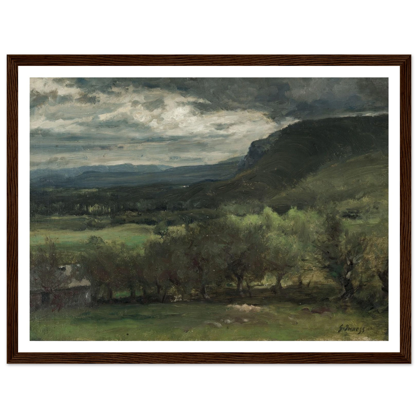 Montclair, New Jersey (c. 1878) Art Print | George Inness - Framed Poster - 30x40 cm / 12x16″ - Black frame