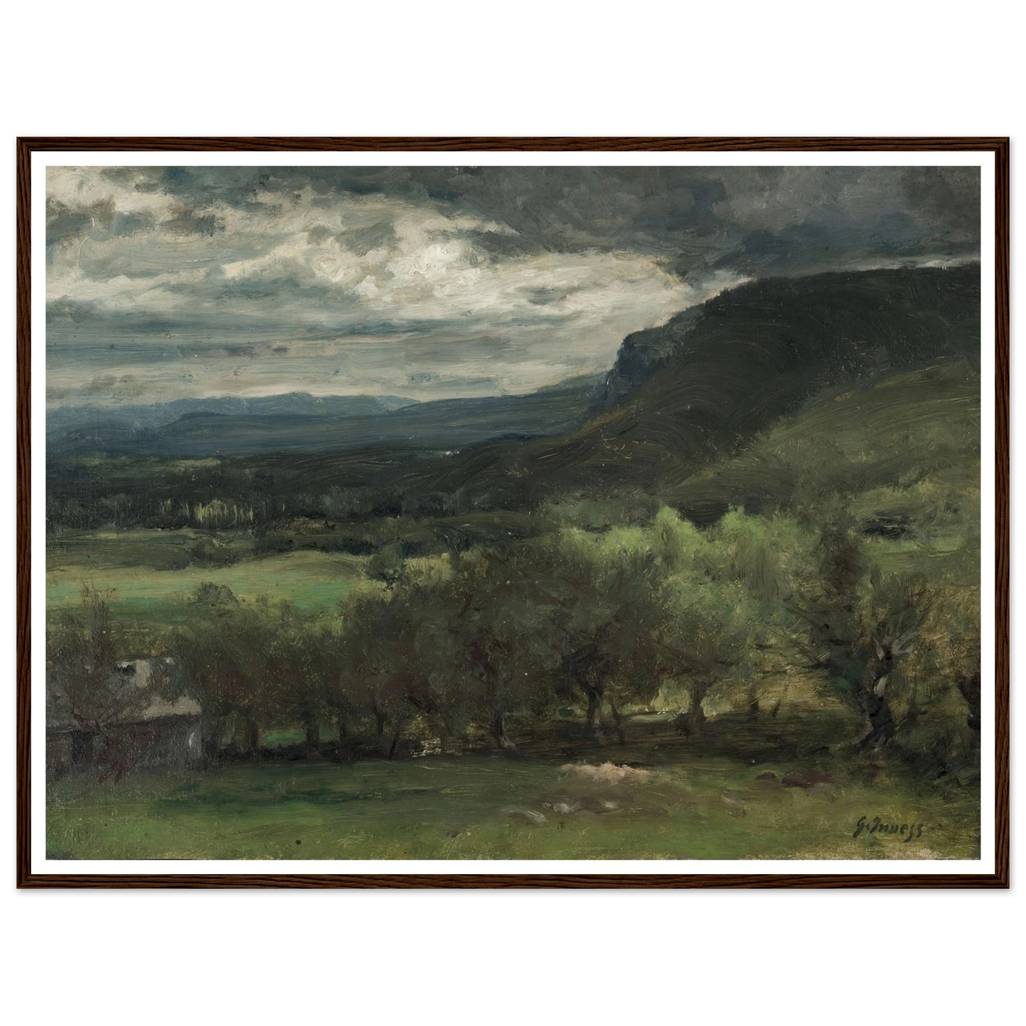 Montclair, New Jersey (c. 1878) Art Print | George Inness - Framed Poster - 30x40 cm / 12x16″ - Black frame