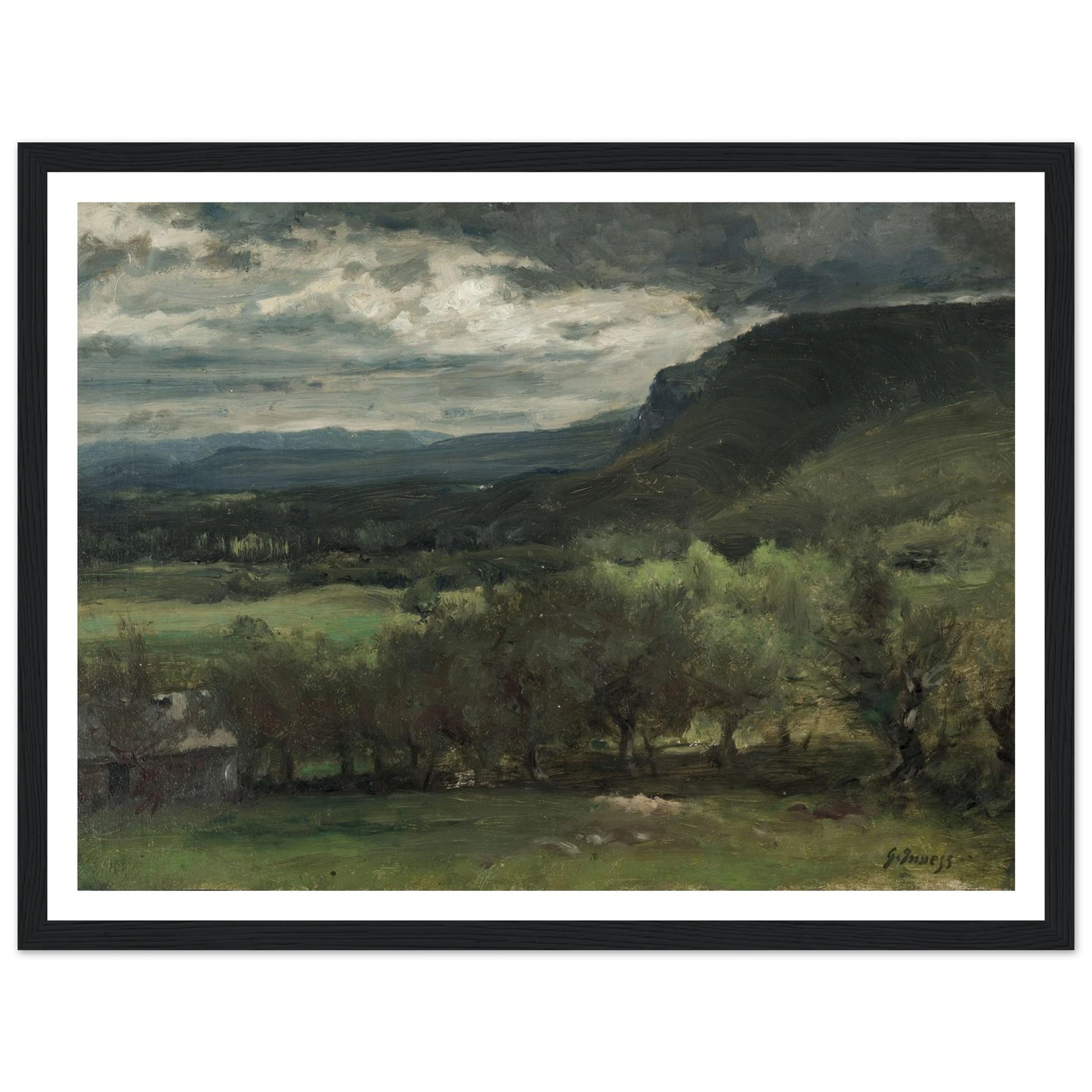 Montclair, New Jersey (c. 1878) Art Print | George Inness - Framed Poster - 30x40 cm / 12x16″ - Black frame