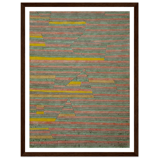 Monuments at G. (1929) Art Print | Paul Klee - Framed Poster - 30x40 cm / 12x16″ - Black frame