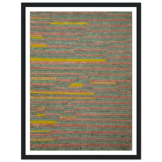 Monuments at G. (1929) Art Print | Paul Klee - Framed Poster - 30x40 cm / 12x16″ - Black frame