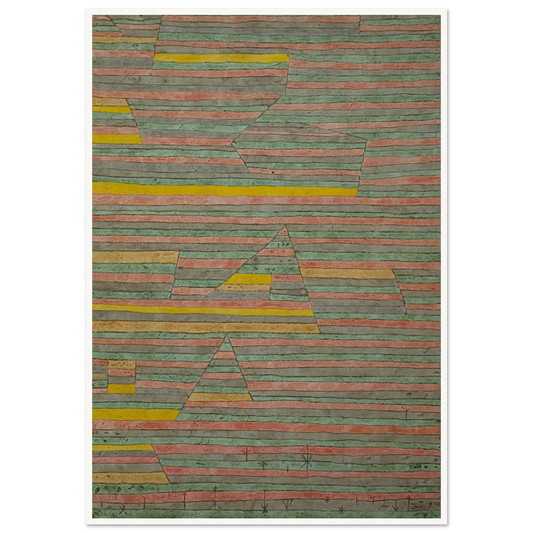 Monuments at G. (1929) Art Print | Paul Klee - Framed Poster - 30x40 cm / 12x16″ - Black frame