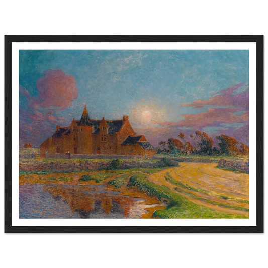 Moon Clear Over Kervaudu Art Print | Ferdinand du Puigaudeau - Framed Poster - 30x40 cm / 12x16″ - Black frame
