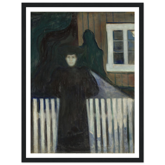 Moonlight (1893) Art Print | Edvard Munch - Framed Poster - 30x40 cm / 12x16″ - Black frame