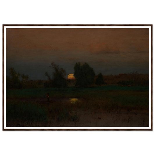 Moonrise (1887) Art Print | George Inness - Framed Poster - 30x40 cm / 12x16″ - Black frame