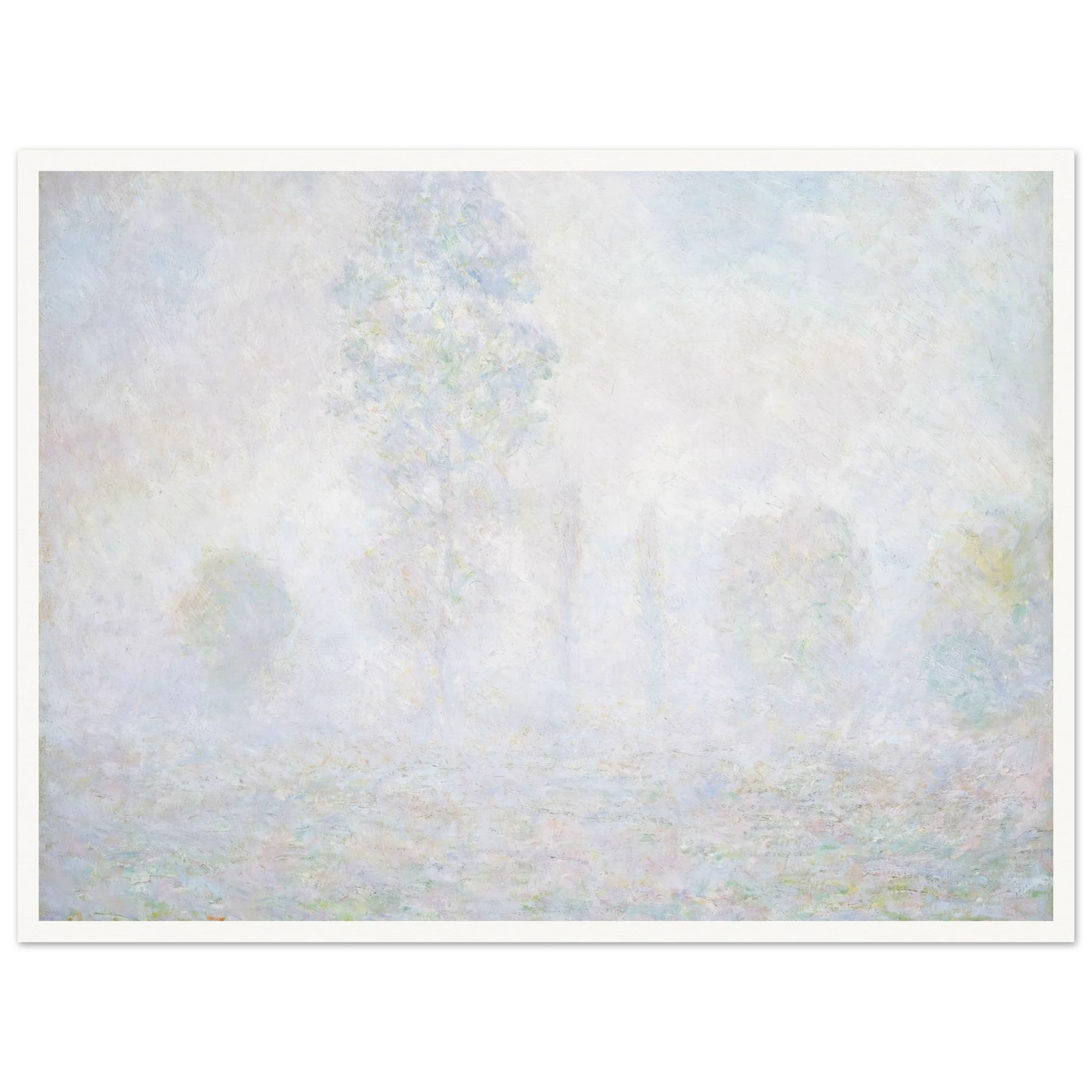 Morning Haze (1888) Art Print | Claude Monet - Framed Poster - 30x40 cm / 12x16″ - Black frame