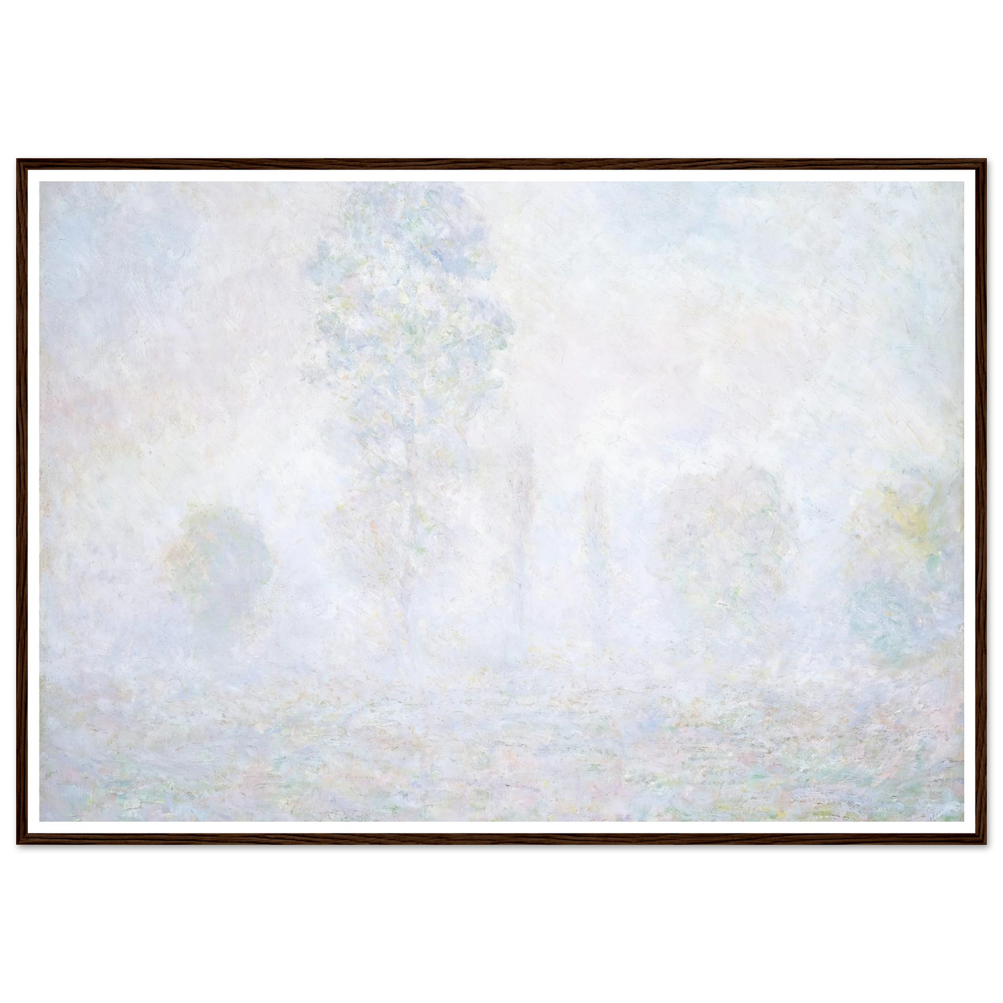 Morning Haze (1888) Art Print | Claude Monet - Framed Poster - 30x40 cm / 12x16″ - Black frame