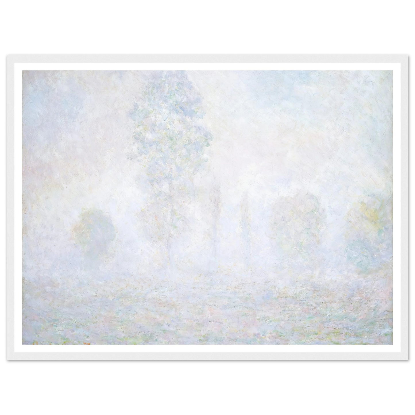 Morning Haze (1888) Art Print | Claude Monet - Framed Poster - 30x40 cm / 12x16″ - Black frame
