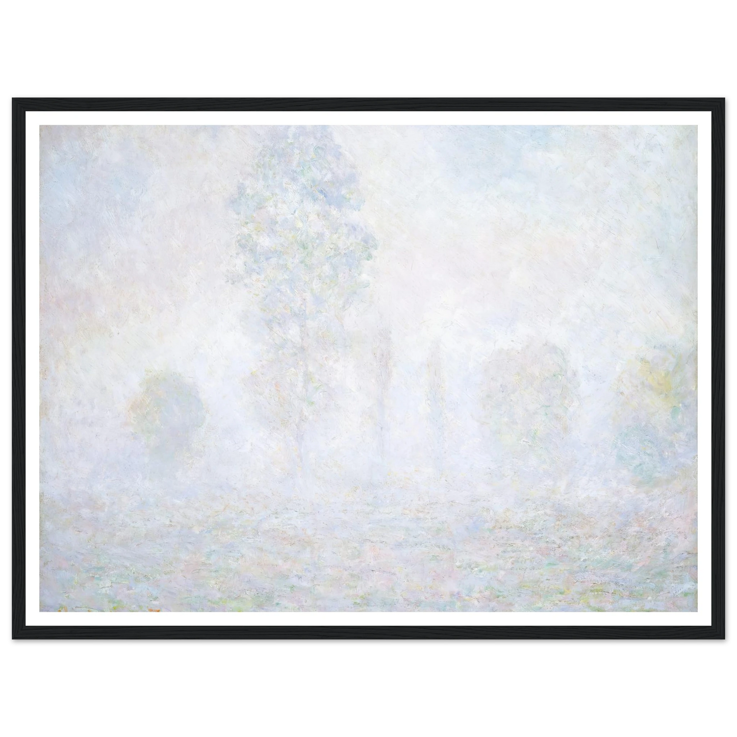 Morning Haze (1888) Art Print | Claude Monet - Framed Poster - 30x40 cm / 12x16″ - Black frame