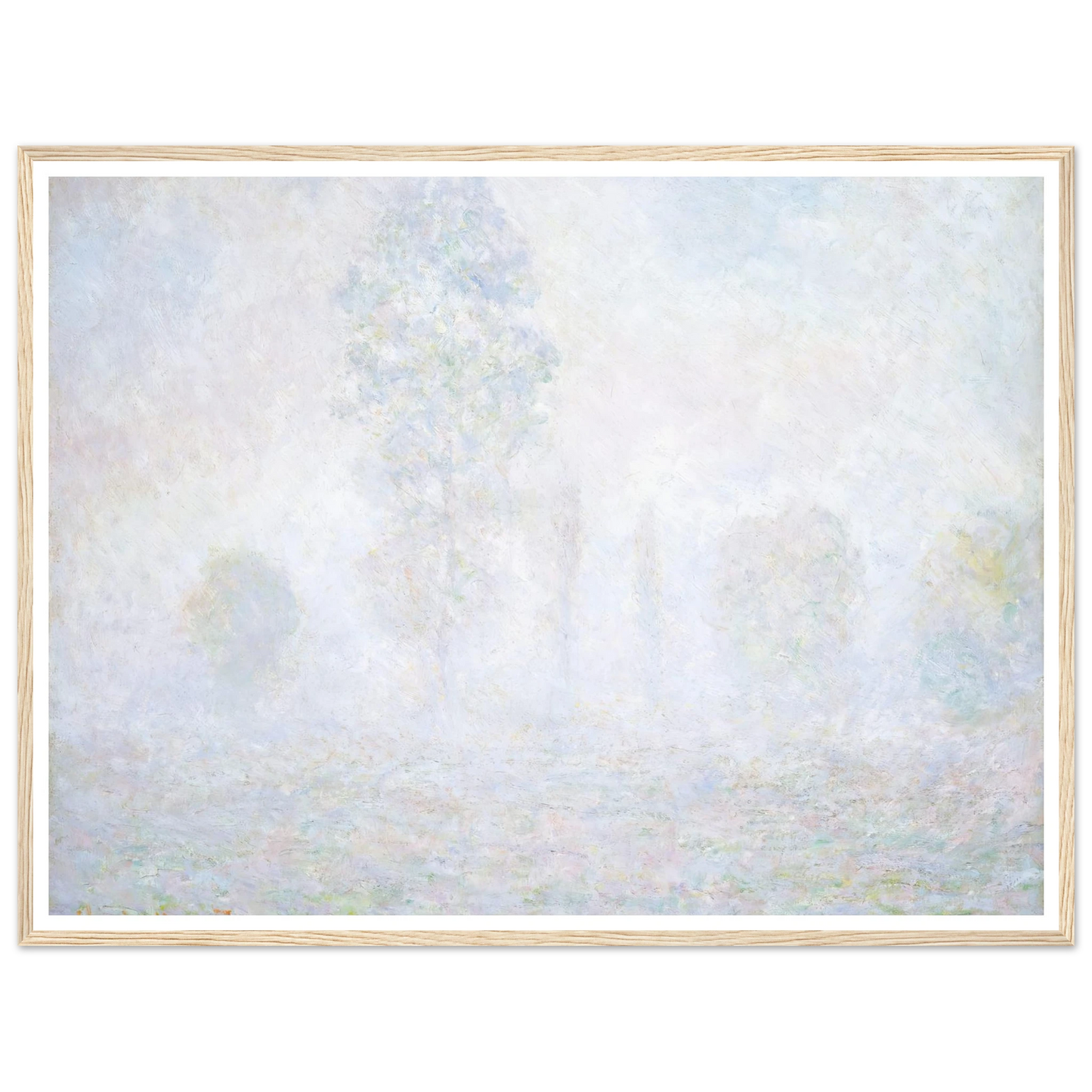 Morning Haze (1888) Art Print | Claude Monet - Framed Poster - 30x40 cm / 12x16″ - Black frame