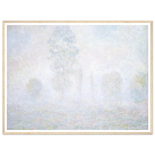 Morning Haze (1888) Art Print | Claude Monet - Framed Poster - 30x40 cm / 12x16″ - Black frame