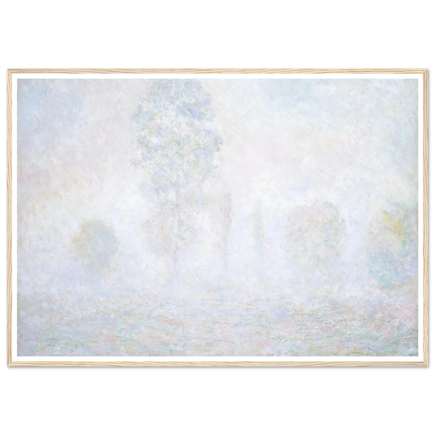 Morning Haze (1888) Art Print | Claude Monet - Framed Poster - 30x40 cm / 12x16″ - Black frame