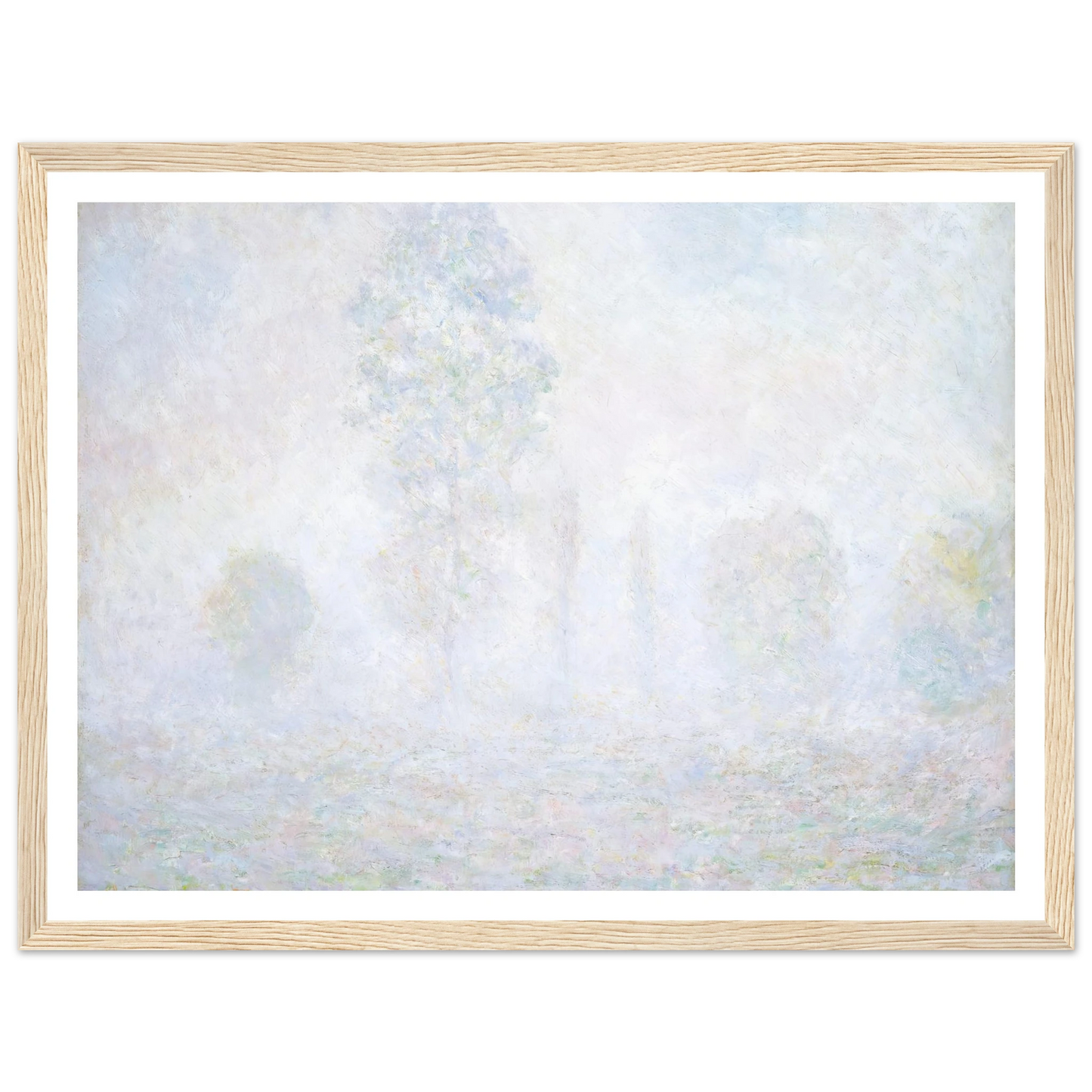 Morning Haze (1888) Art Print | Claude Monet - Framed Poster - 30x40 cm / 12x16″ - Black frame