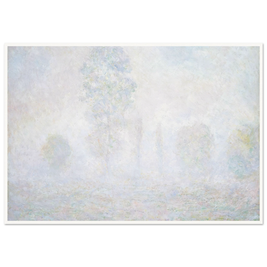 Morning Haze (1888) Art Print | Claude Monet - Framed Poster - 30x40 cm / 12x16″ - Black frame