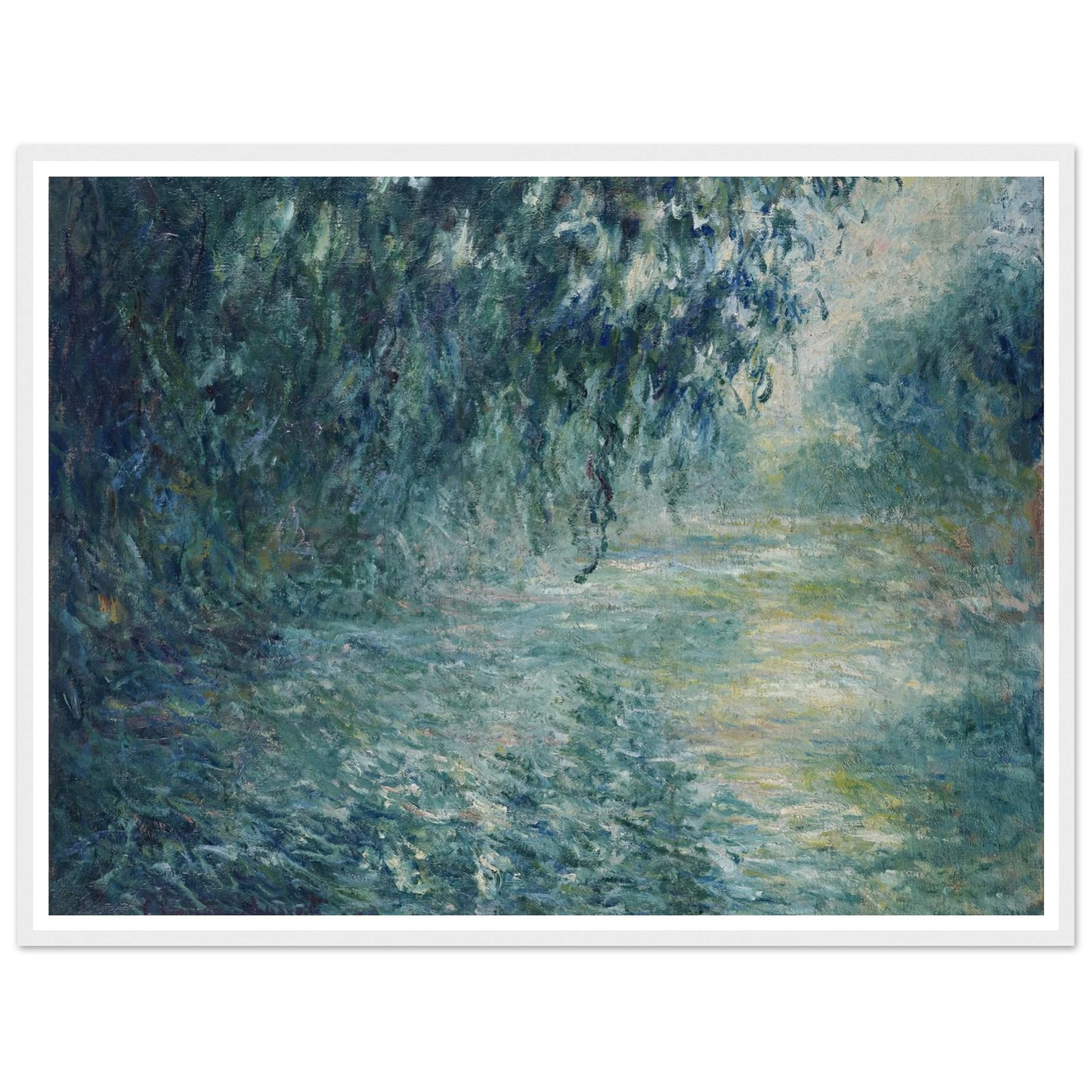 Morning on the Seine (1898) Art Print | Claude Monet - Framed Poster - 30x40 cm / 12x16″ - Black frame