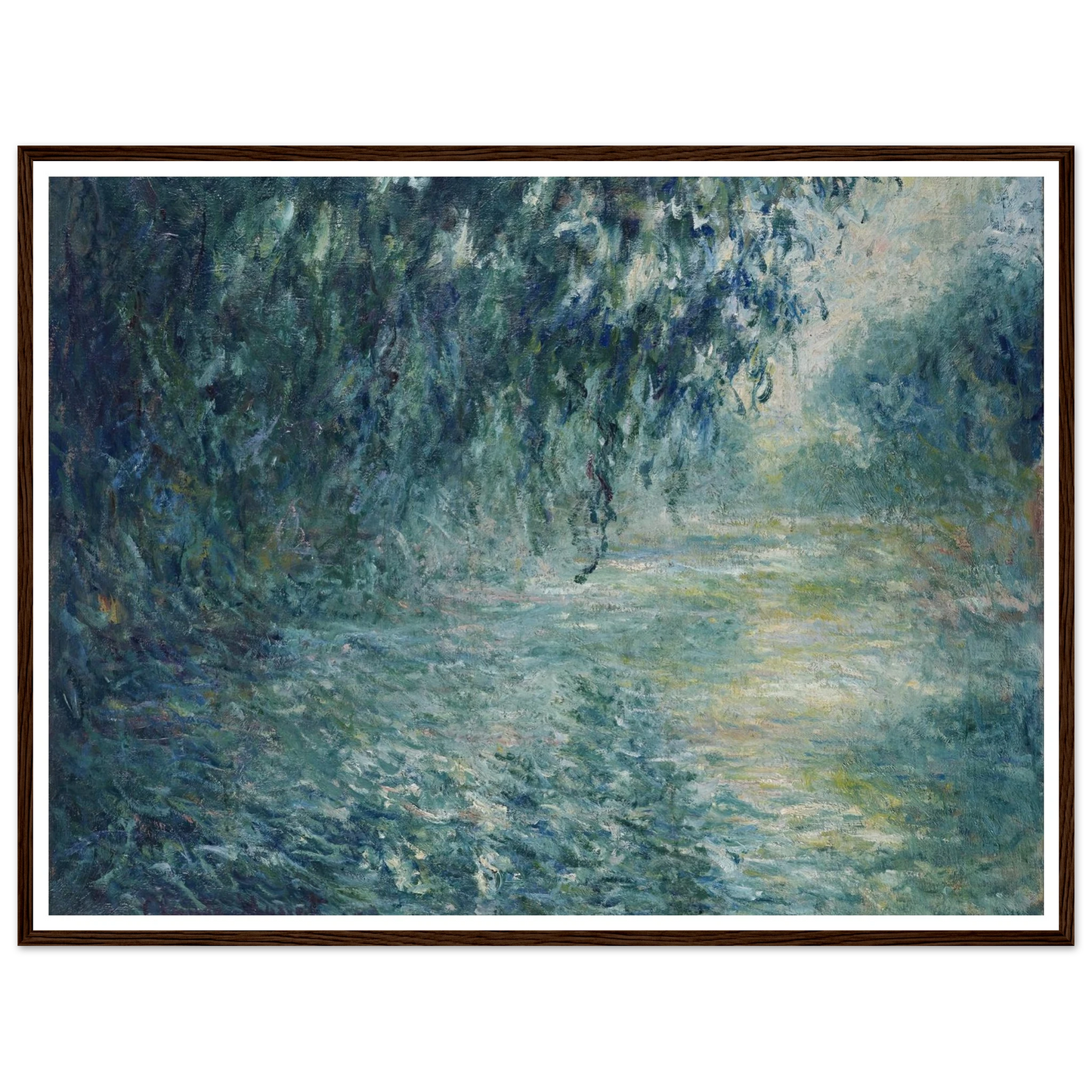 Morning on the Seine (1898) Art Print | Claude Monet - Framed Poster - 30x40 cm / 12x16″ - Black frame