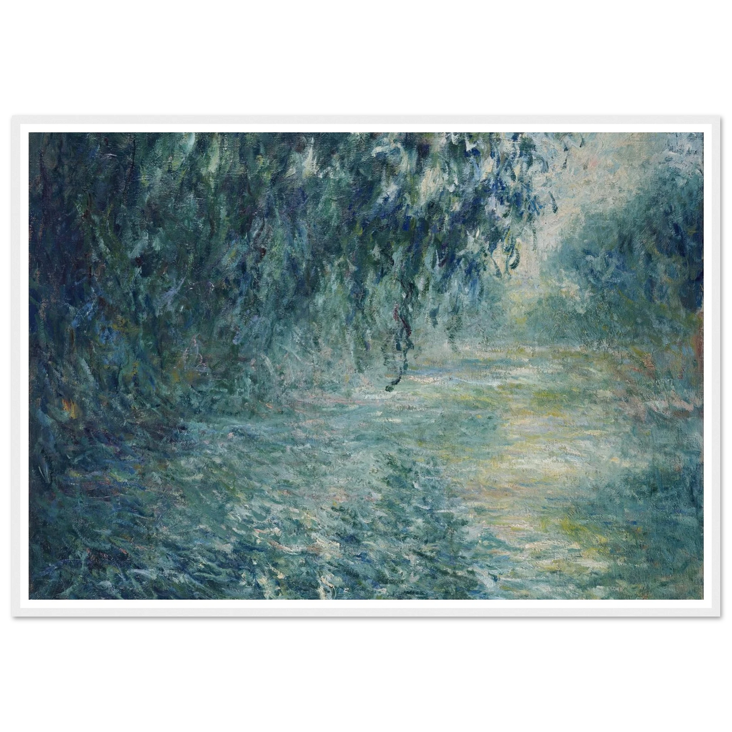Morning on the Seine (1898) Art Print | Claude Monet - Framed Poster - 30x40 cm / 12x16″ - Black frame