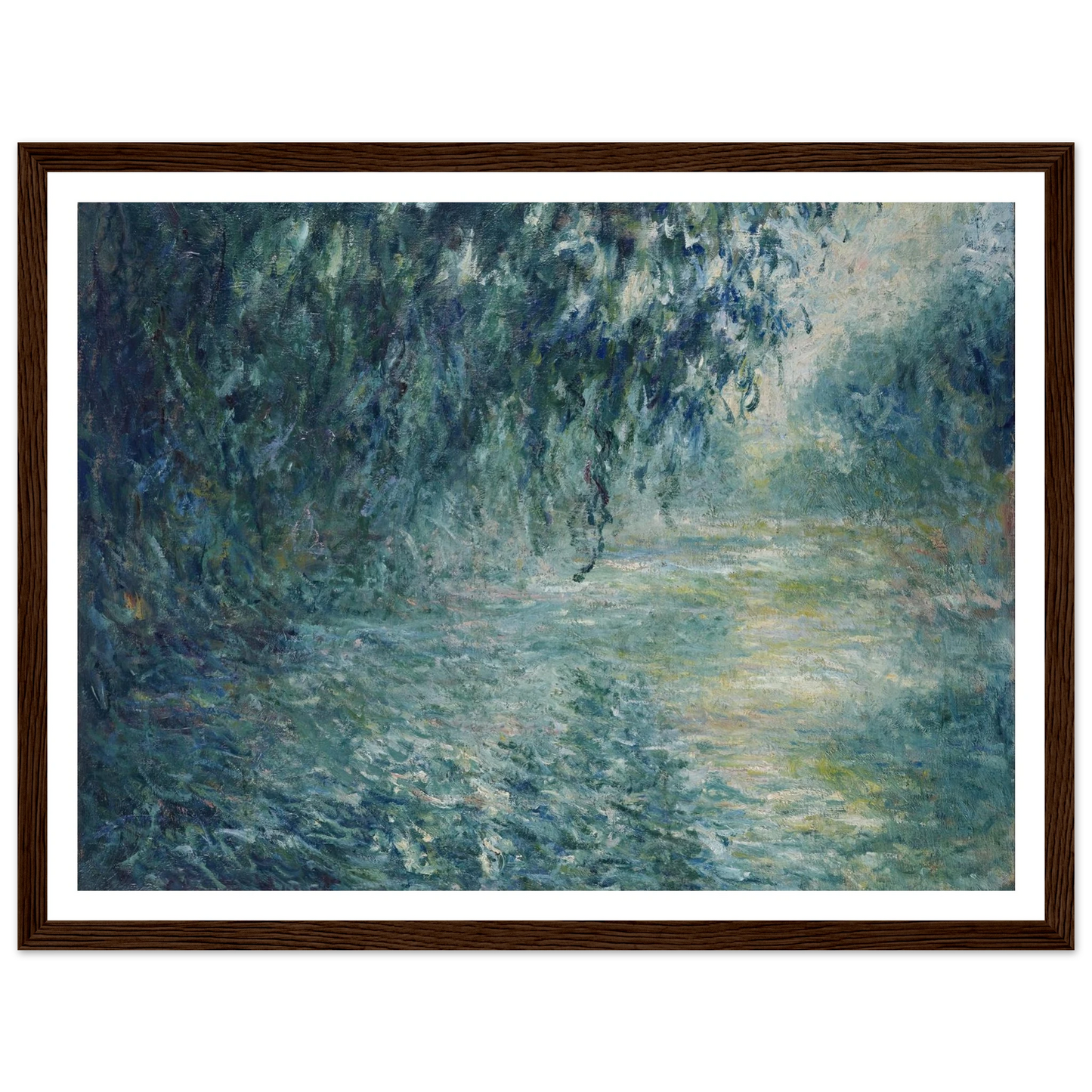 Morning on the Seine (1898) Art Print | Claude Monet - Framed Poster - 30x40 cm / 12x16″ - Black frame