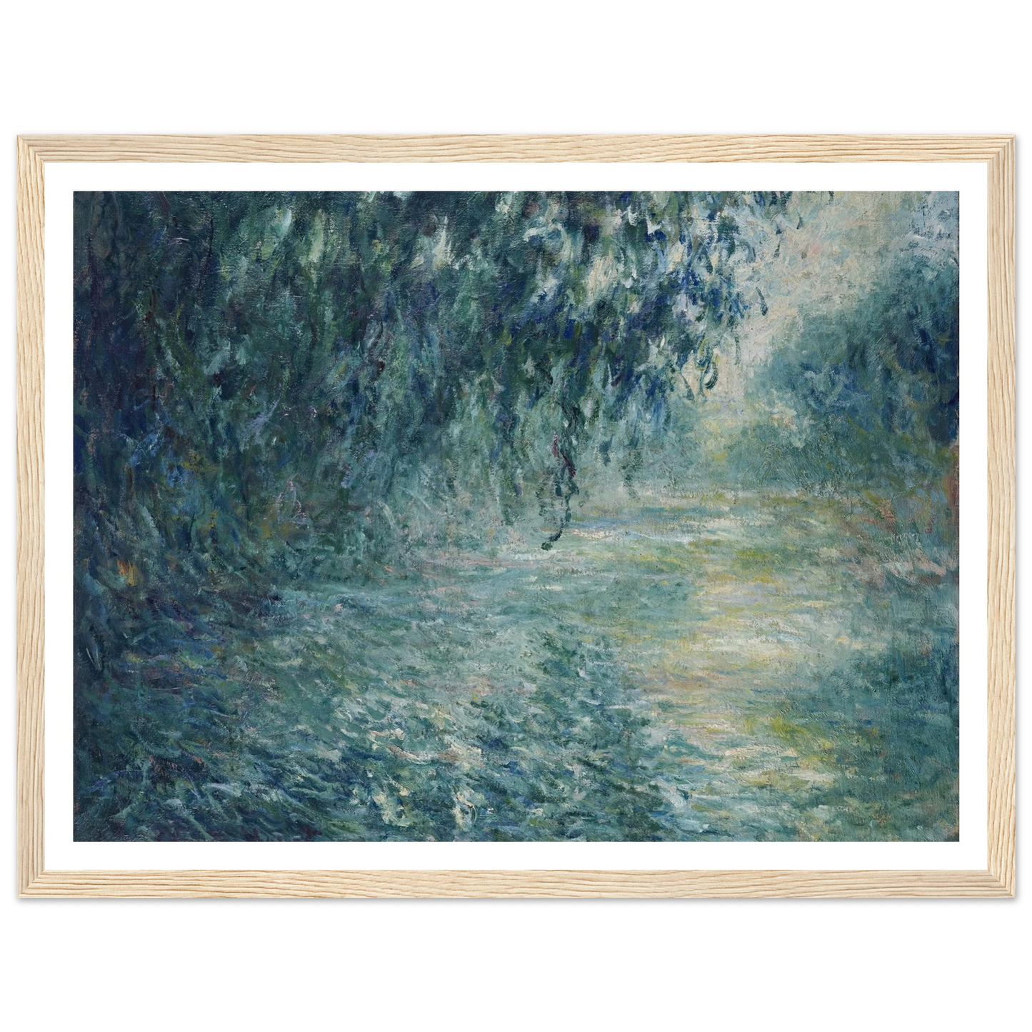 Morning on the Seine (1898) Art Print | Claude Monet - Framed Poster - 30x40 cm / 12x16″ - Black frame