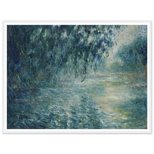 Morning on the Seine (1898) Art Print | Claude Monet - Framed Poster - 30x40 cm / 12x16″ - Black frame