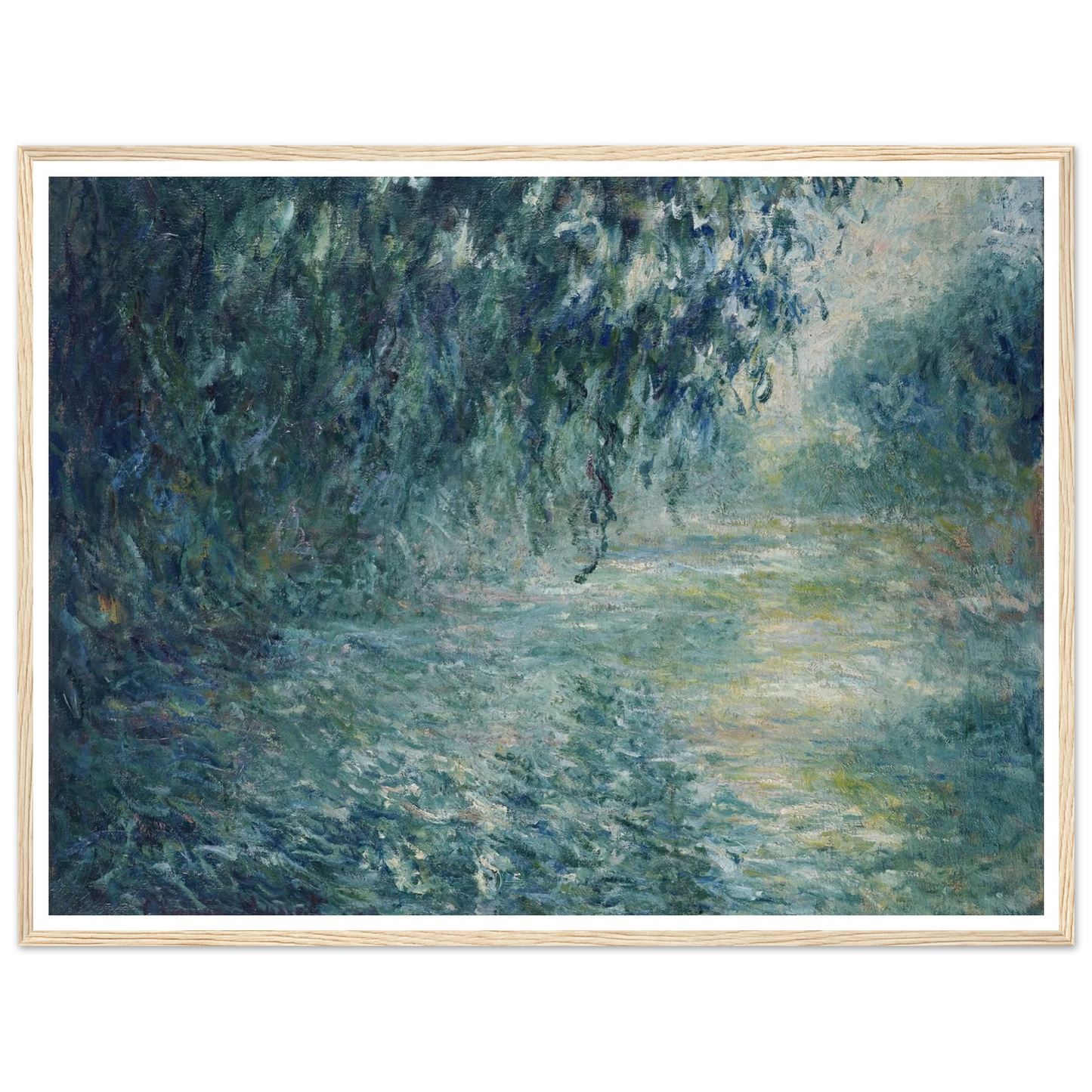 Morning on the Seine (1898) Art Print | Claude Monet - Framed Poster - 30x40 cm / 12x16″ - Black frame