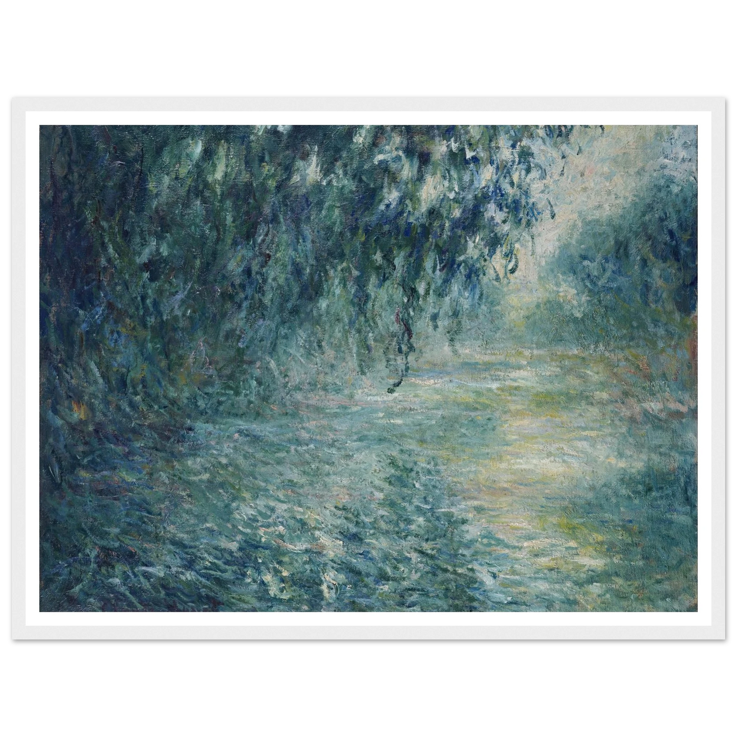 Morning on the Seine (1898) Art Print | Claude Monet - Framed Poster - 30x40 cm / 12x16″ - Black frame