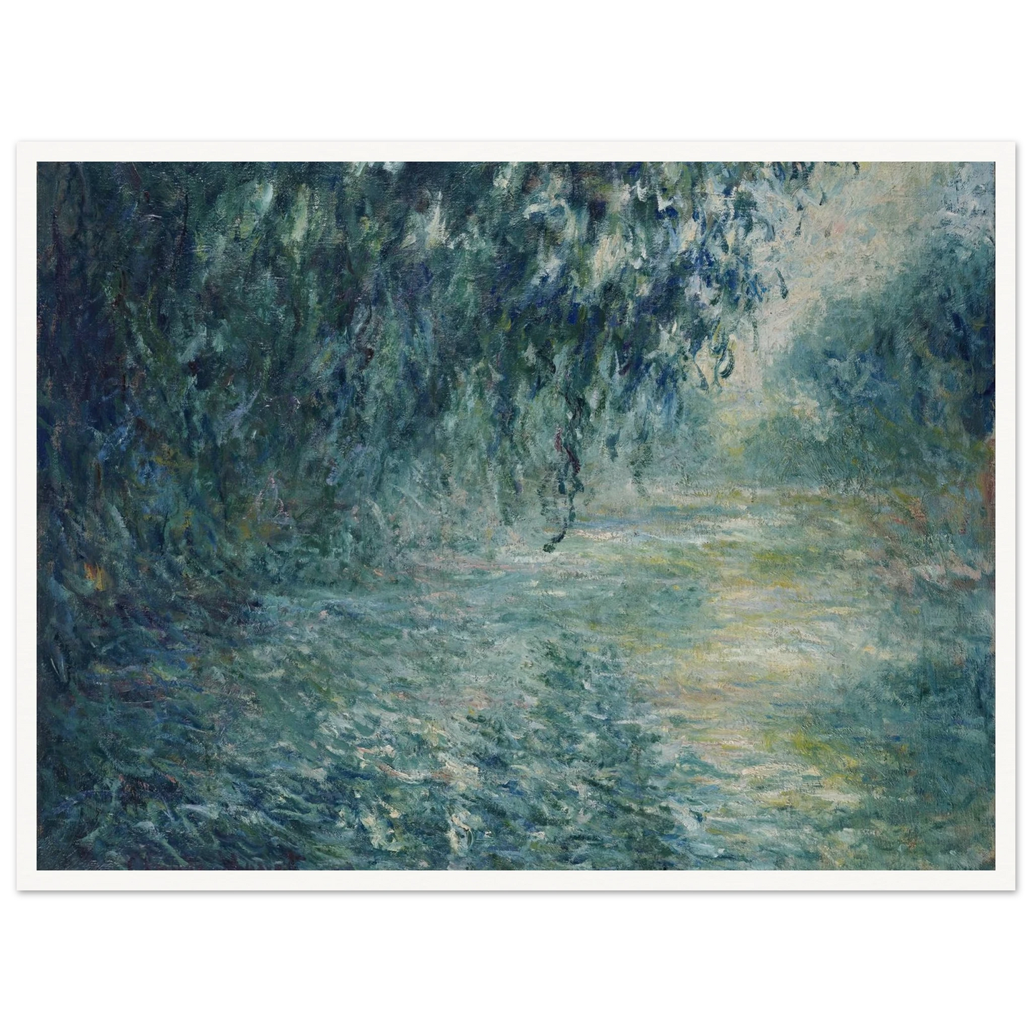 Morning on the Seine (1898) Art Print | Claude Monet - Framed Poster - 30x40 cm / 12x16″ - Black frame