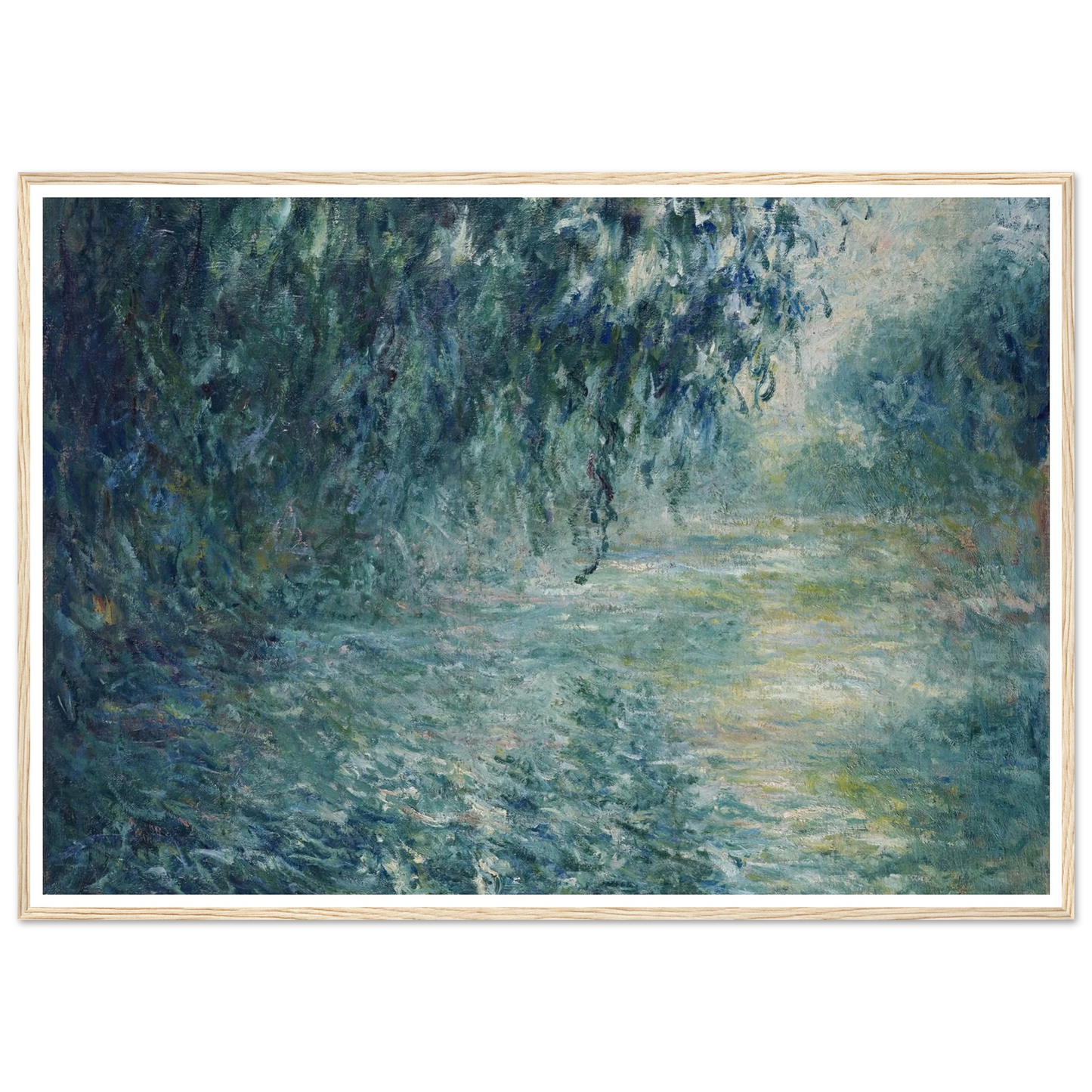 Morning on the Seine (1898) Art Print | Claude Monet - Framed Poster - 30x40 cm / 12x16″ - Black frame