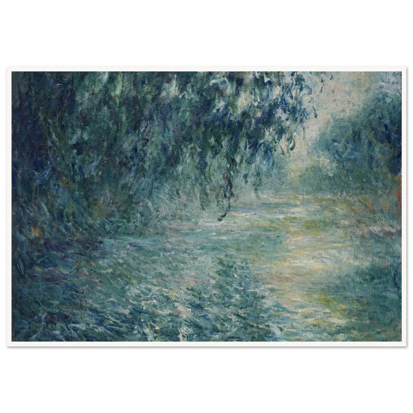 Morning on the Seine (1898) Art Print | Claude Monet - Framed Poster - 30x40 cm / 12x16″ - Black frame