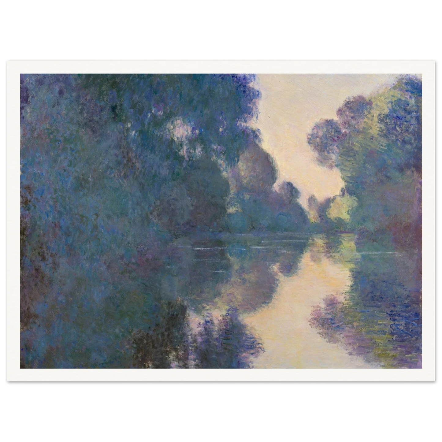 Morning on the Seine near Giverny (1897) Art Print | Claude Monet - Framed Poster - 30x40 cm / 12x16″ - Black frame
